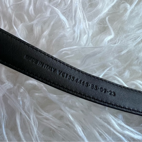 Yves Saint Laurent Cassandre skinny black belt 85 ( 39.5” total length) - Picture 9 of 9